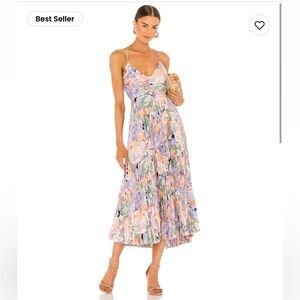 ASTR the Label Blythe Dress in Coral Multi Size L